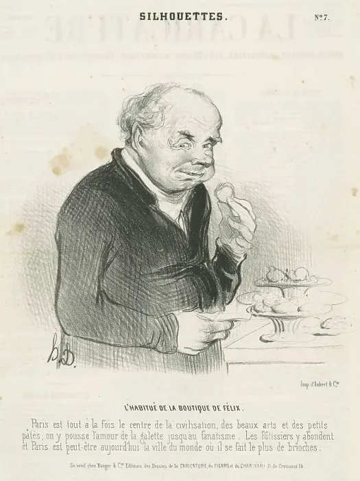 Framed Print : L'habitué de la boutique de Félix, 19th century. Creator: Honore Daumier Framed Print : L'habitué de la boutique de Félix, 19th century. Creator: Honore Daumier