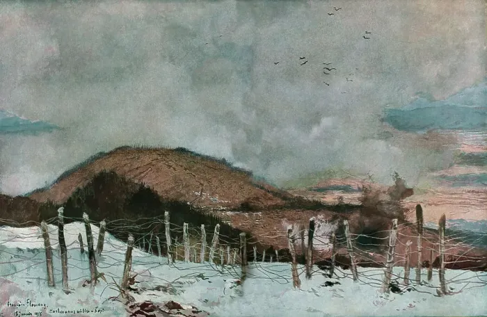 Framed Print : L'Hartmannswillerkopf, 1916 (1924) Creator: Francois Flameng Framed Print : L'Hartmannswillerkopf, 1916 (1924) Creator: Francois Flameng