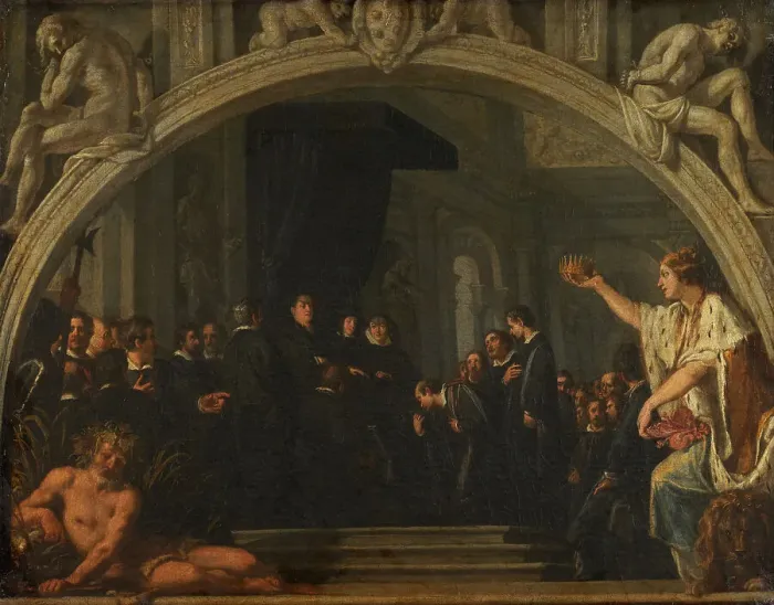 Framed Print : L'hommage du Sénat florentin au grand duc Ferdinand II, c.1621. Creator: Justus Sustermans Framed Print : L'hommage du Sénat florentin au grand duc Ferdinand II, c.1621. Creator: Justus Sustermans
