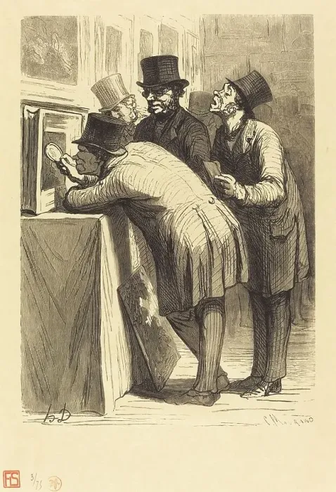 Framed Print : L'Hotel des ventes: L'Amateur, 1863. Creator: Charles Maurand Framed Print : L'Hotel des ventes: L'Amateur, 1863. Creator: Charles Maurand