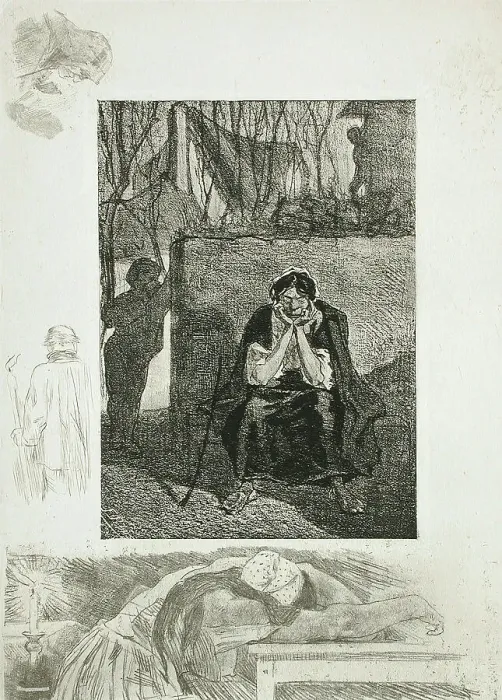 Framed Print : Li sotte Marie-Josèphe, 1891. Creator: Félicien Rops Framed Print : Li sotte Marie-Josèphe, 1891. Creator: Félicien Rops