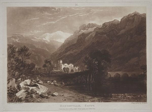 Liber Studiorum: Bonneville, Savoy. Creator: Joseph Mallord William Turner (British, 1775-1851)