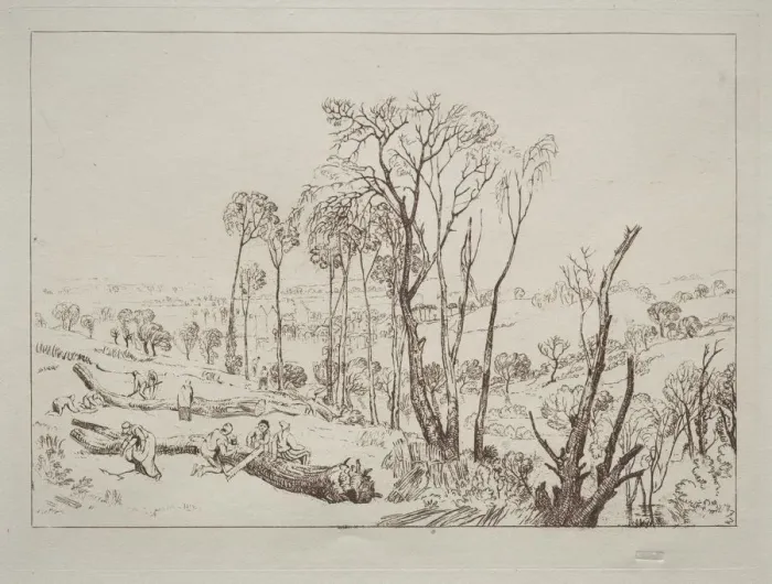 Framed Print : Liber Studiorum: Crowhurst, Sussex. Creator: Joseph Mallord William Turner (British, 1775-1851) Framed Print : Liber Studiorum: Crowhurst, Sussex. Creator: Joseph Mallord William Turner (British, 1775-1851)