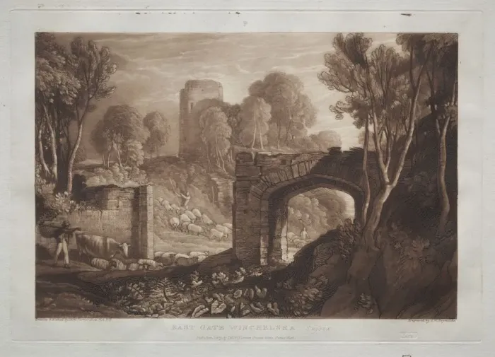 Framed Print : Liber Studiorum: East Gate, Winchelsea, Sussex. Creator: Joseph Mallord William Turner (British
