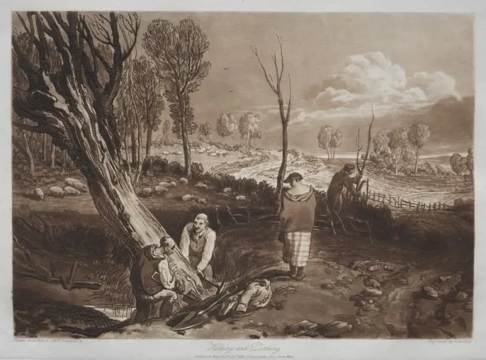 Framed Print : Liber Studiorum: Hedging and Ditching. Creator: Joseph Mallord William Turner (British, 1775-1851) Framed Print : Liber Studiorum: Hedging and Ditching. Creator: Joseph Mallord William Turner (British, 1775-1851)
