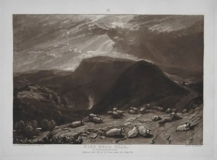 Framed Print : Liber Studiorum: Hind Head Hill on the Portsmouth Road. Creator: Joseph Mallord William Turner Framed Print : Liber Studiorum: Hind Head Hill on the Portsmouth Road. Creator: Joseph Mallord William Turner