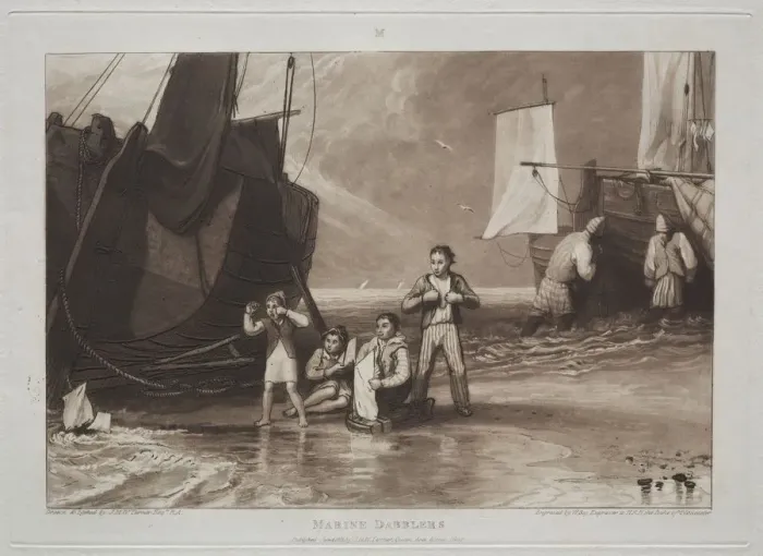 Framed Print : Liber Studiorum: Marine Dabblers. Creator: Joseph Mallord William Turner (British, 1775-1851) Framed Print : Liber Studiorum: Marine Dabblers. Creator: Joseph Mallord William Turner (British, 1775-1851)