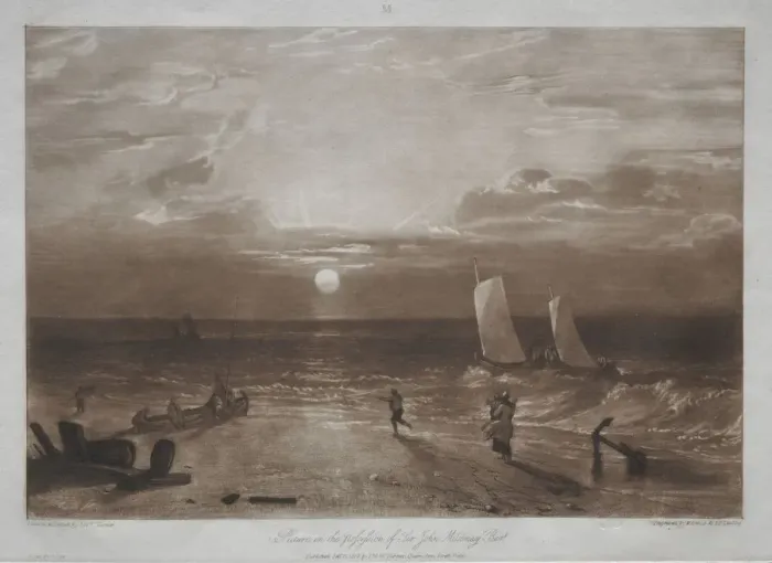Framed Print : Liber Studiorum: Mildmay Sea-piece. Creator: Joseph Mallord William Turner (British, 1775-1851) Framed Print : Liber Studiorum: Mildmay Sea-piece. Creator: Joseph Mallord William Turner (British, 1775-1851)