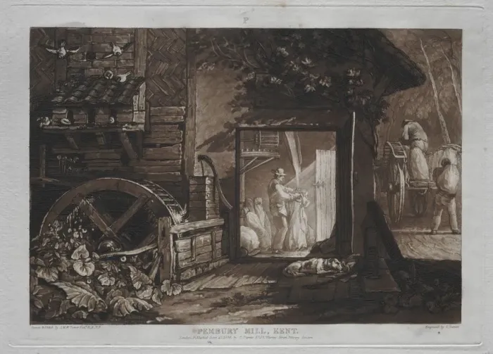 Framed Print : Liber Studiorum: Pembury Mill, Kent. Creator: Joseph Mallord William Turner (British, 1775-1851) Framed Print : Liber Studiorum: Pembury Mill, Kent. Creator: Joseph Mallord William Turner (British, 1775-1851)