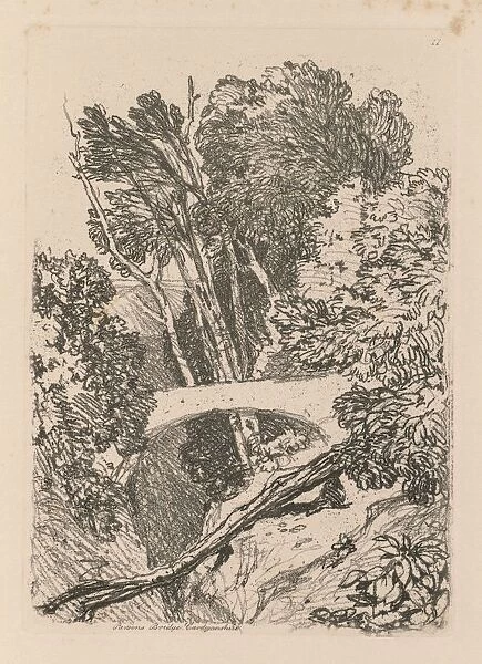 Liber Studiorum: Plate 11: Parsons Bridge, Cardingshire, 1838. Creator: John Sell Cotman (British