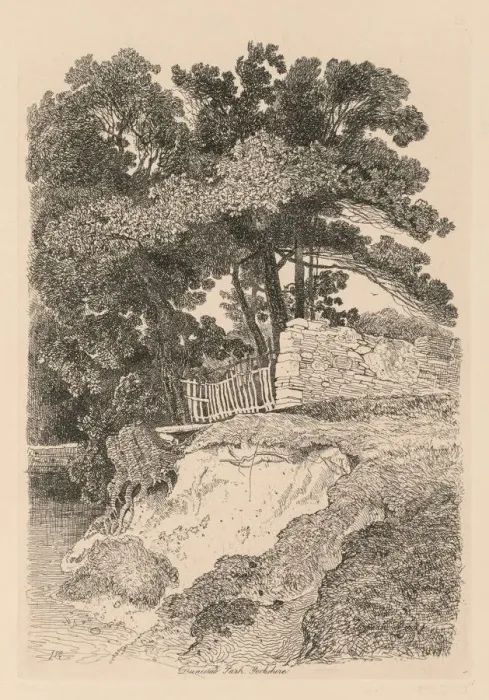 Framed Print : Liber Studiorum: Plate 13, Duncomb Park, Yorkshire: No. 5, 1838. Creator: John Sell Cotman Framed Print : Liber Studiorum: Plate 13, Duncomb Park, Yorkshire: No. 5, 1838. Creator: John Sell Cotman