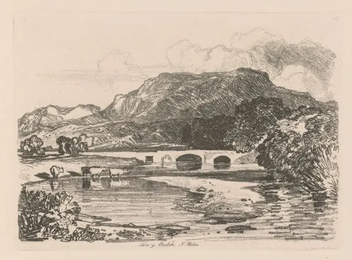 Framed Print : Liber Studiorum: Plate 14, Tan-y-Bwlch, Merionethshire, North Wales, 1838. Creator Framed Print : Liber Studiorum: Plate 14, Tan-y-Bwlch, Merionethshire, North Wales, 1838. Creator