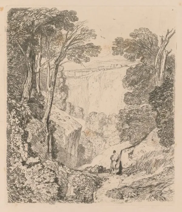 Framed Print : Liber Studiorum: Plate 2, View of Clifton, 1838. Creator: John Sell Cotman (British, 1782-1842) Framed Print : Liber Studiorum: Plate 2, View of Clifton, 1838. Creator: John Sell Cotman (British, 1782-1842)