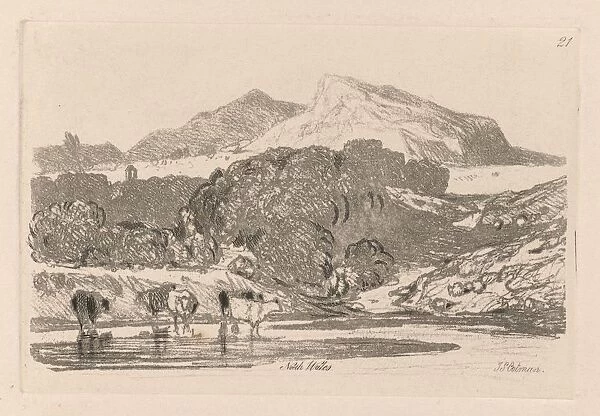 Liber Studiorum: Plate 21, View in North Wales, 1838. Creator: John Sell Cotman (British