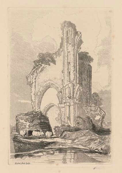 Liber Studiorum: Plate 35, Wenlock Priory, Salop, 1838. Creator: John Sell Cotman (British