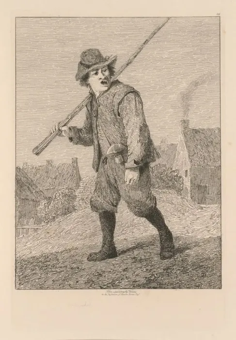 Framed Print : Liber Studiorum: Plate 46, Sketch after Teniers, 1838. Creator: John Sell Cotman (British Framed Print : Liber Studiorum: Plate 46, Sketch after Teniers, 1838. Creator: John Sell Cotman (British