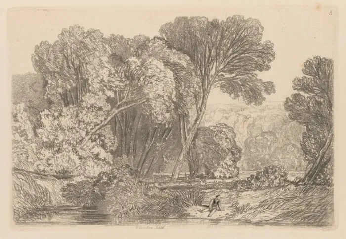 Framed Print : Liber Studiorum: Plate 5, Walsingham, Norfolk, 1838. Creator: John Sell Cotman (British Framed Print : Liber Studiorum: Plate 5, Walsingham, Norfolk, 1838. Creator: John Sell Cotman (British