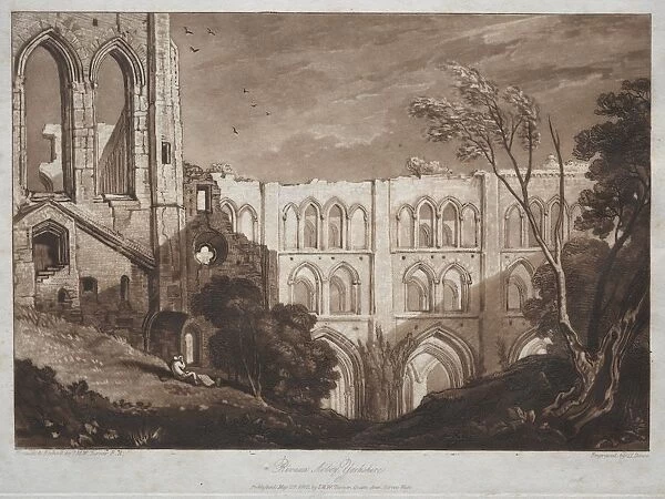 Liber Studiorum: Rivaux Abbey, Yorkshire. Creator: Joseph Mallord William Turner (British