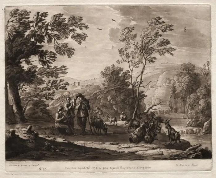 Framed Print : Liber Veritatis: No. 25, A Mountainous and Wooded Landscape with Shepherds... 1774 Framed Print : Liber Veritatis: No. 25, A Mountainous and Wooded Landscape with Shepherds... 1774