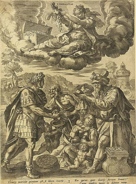Liberality (with C. Nerva and Cimon), 17th century. Creator: Martin de Vos
