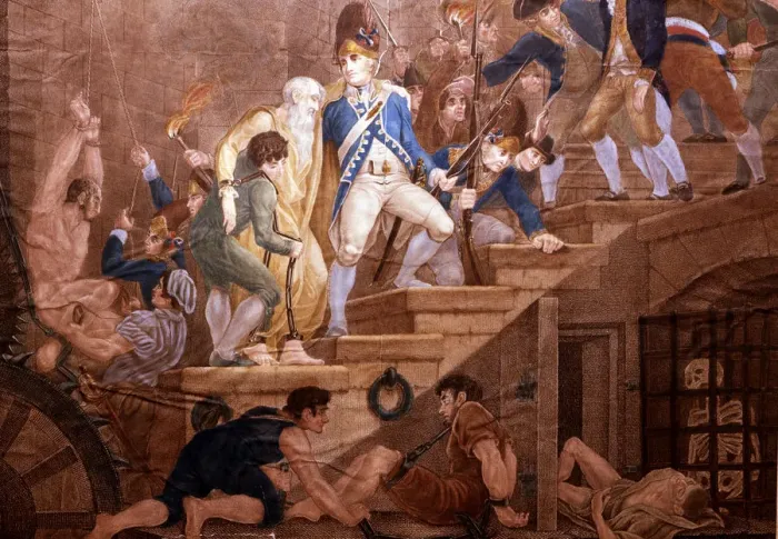 Framed Print : Liberation of prisoners after the taking of the Bastille