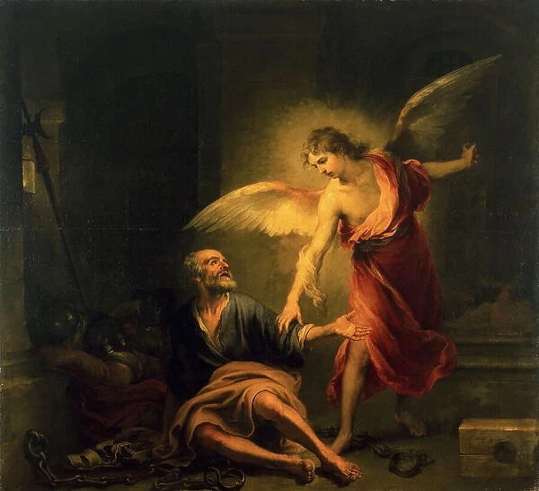 The Liberation of Saint Peter, 1666-1667. Creator: Murillo, Bartolomé Estebàn (1617-1682)