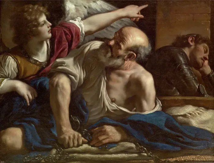 Framed Print : The Liberation of Saint Peter, c1622. Creator: Guercino (1591-1666) Framed Print : The Liberation of Saint Peter, c1622. Creator: Guercino (1591-1666)