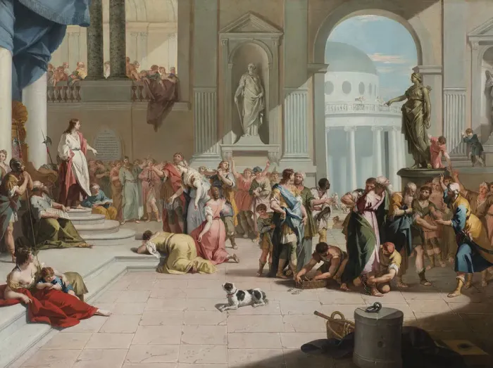 Framed Print : The liberation of Susanna by Daniel. Creator: Ricci, Sebastiano (1659-1734)