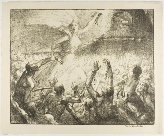 Framed Print : The Liberator, 1903. Creator: Theophile Alexandre Steinlen Framed Print : The Liberator, 1903. Creator: Theophile Alexandre Steinlen