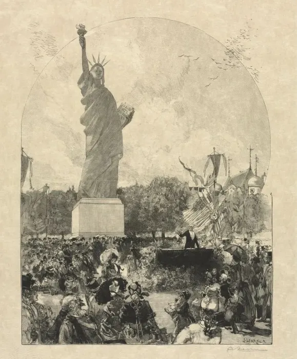 Framed Print : Liberty Enlightening the World, Offered to the City of Paris by the Americans, 1885 Framed Print : Liberty Enlightening the World, Offered to the City of Paris by the Americans, 1885