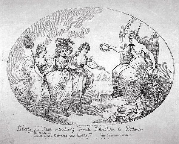 Liberty and Fame introducing Female Patriotism to Britania, 1784