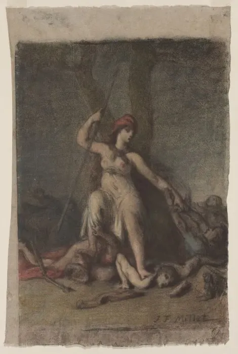 Framed Print : Liberty, probably 1848. Creator: Jean-Francois Millet (French, 1814-1875) Framed Print : Liberty, probably 1848. Creator: Jean-Francois Millet (French, 1814-1875)