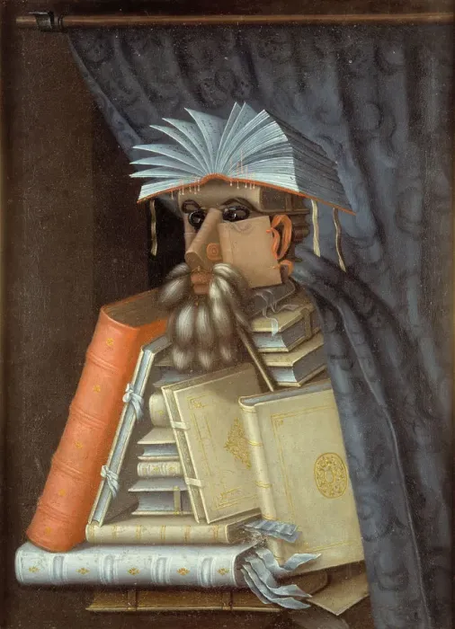 Framed Print : The Librarian. Artist: Arcimboldo, Giuseppe (1527-1593) Framed Print : The Librarian. Artist: Arcimboldo, Giuseppe (1527-1593)