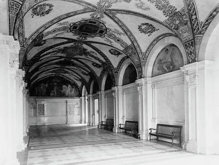 Framed Print : Library of Congress, South Hall, entrance pavilion, c1900. Creator: Unknown Framed Print : Library of Congress, South Hall, entrance pavilion, c1900. Creator: Unknown