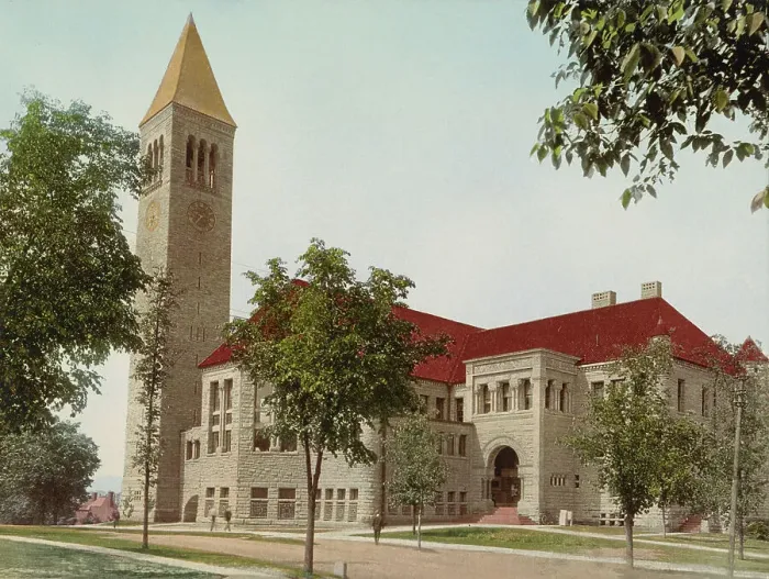 Framed Print : The Library, Cornell University, ca 1900. Creator: Unknown Framed Print : The Library, Cornell University, ca 1900. Creator: Unknown