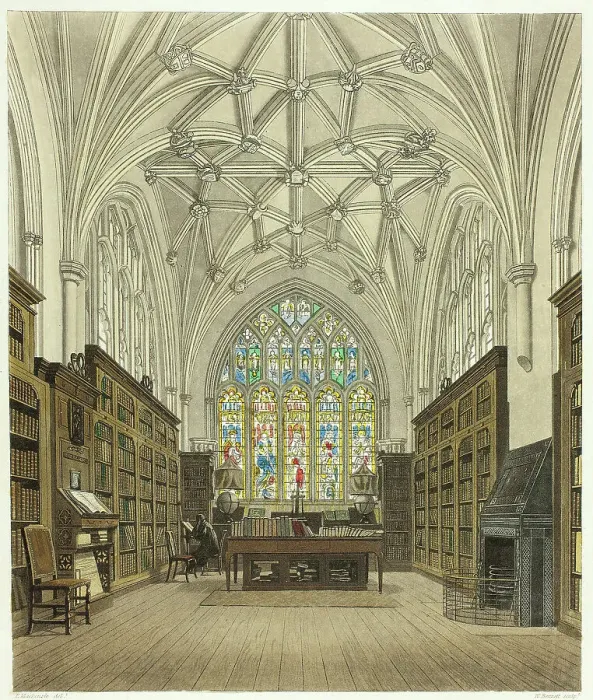 Framed Print : Library of Winchester College, n.d. Creator: William Bennett Framed Print : Library of Winchester College, n.d. Creator: William Bennett