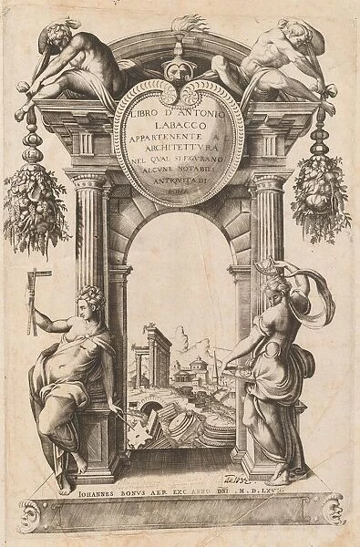Libro Appartenente al Architettura [Title Page], 1568. Creator: Unknown