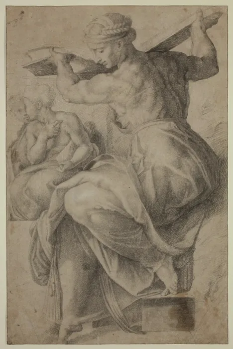 Framed Print : Libyan Sibyl, c.between 1573 and 1600. Creator: Unknown Italian; After Michelangelo Italian, 1475-1564 Framed Print : Libyan Sibyl, c.between 1573 and 1600. Creator: Unknown Italian; After Michelangelo Italian, 1475-1564