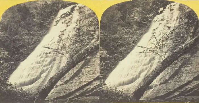Framed Print : Lick Brook, near Ithaca, N. Y. 1st Fall, 1860 / 65. Creator: J. C. Burritt Framed Print : Lick Brook, near Ithaca, N. Y. 1st Fall, 1860 / 65. Creator: J. C. Burritt