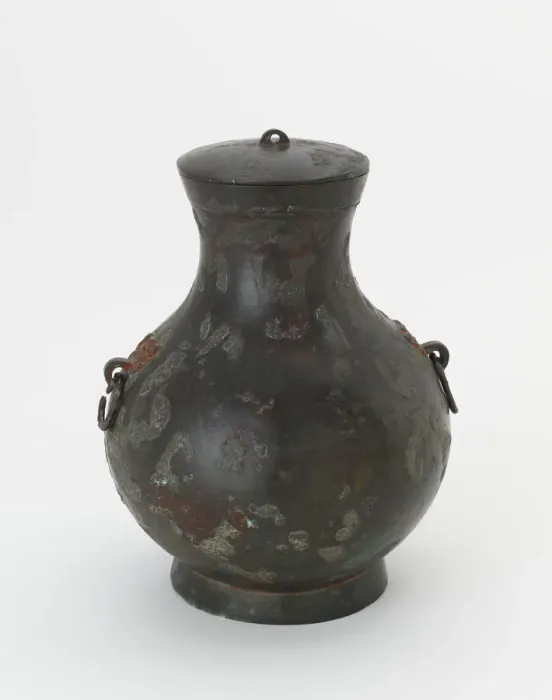 Framed Print : Lidded ritual container (hu) with painted decoration, Han dynasty, 206 BCE-220 CE Framed Print : Lidded ritual container (hu) with painted decoration, Han dynasty, 206 BCE-220 CE