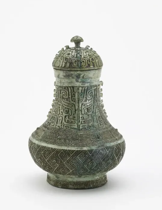 Framed Print : Lidded ritual wine container (hu) with masks and dragons, Late Shang dynasty Framed Print : Lidded ritual wine container (hu) with masks and dragons, Late Shang dynasty