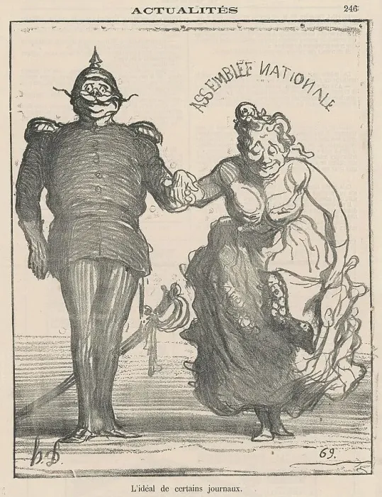 Framed Print : L'idéal de certains journaux, 19th century. Creator: Honore Daumier Framed Print : L'idéal de certains journaux, 19th century. Creator: Honore Daumier