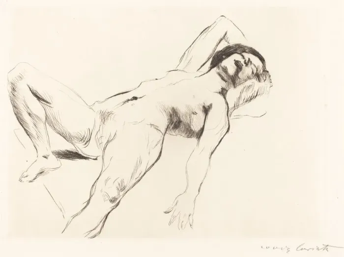 Framed Print : Liegender Weiblicher Akt I (Reclining Female Nude I), 1912. Creator: Lovis Corinth Framed Print : Liegender Weiblicher Akt I (Reclining Female Nude I), 1912. Creator: Lovis Corinth
