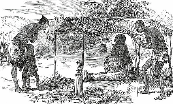 Lieutenant Cameron's Travels in Central Africa: Clay Idol at Bwarwé...1876. Creator: Unknown