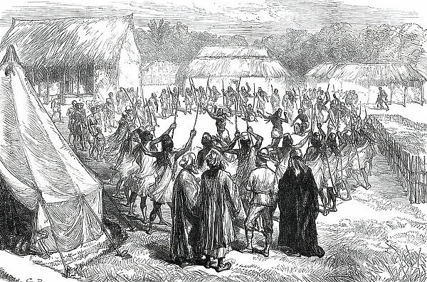 Lieutenant Cameron's Travels in Central Africa: Dance of Pagazi at Kiwakasongo...1876. Creator: Unknown