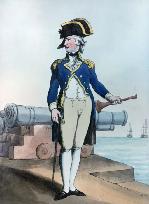 Framed Print : Lieutenant of the Guard, 1799. Artist: Thomas Rowlandson Framed Print : Lieutenant of the Guard, 1799. Artist: Thomas Rowlandson