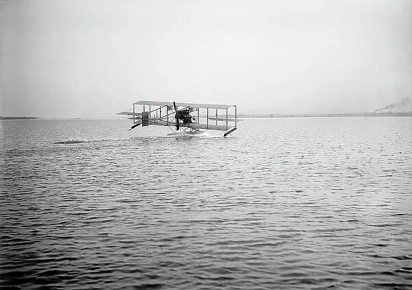 Lieutenant Theodore G. Ellyson, U.S.Navy, Testing Seaplane On Potomac, 1911. Creator: Harris & Ewing. Lieutenant Theodore G. Ellyson, U.S.Navy, Testing Seaplane On Potomac, 1911. Creator: Harris & Ewing