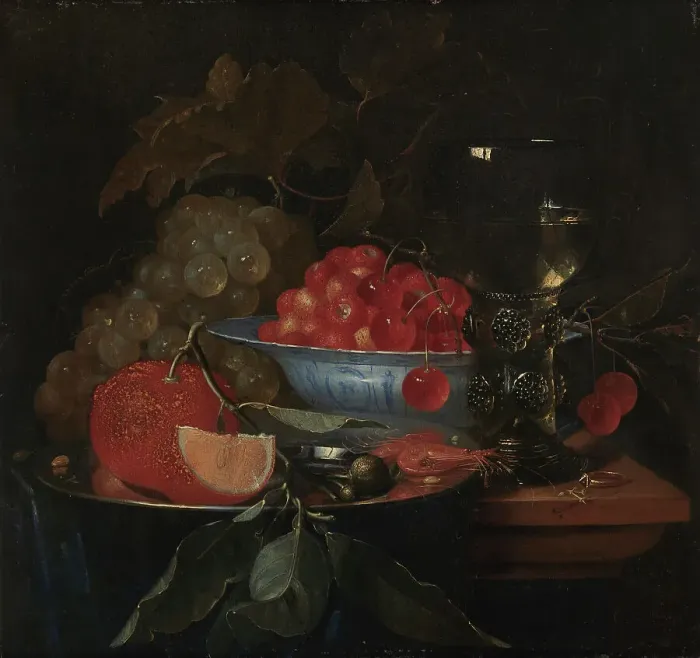 Framed Print : Still life, 1644-1660. Creator: Pieter de Ring Framed Print : Still life, 1644-1660. Creator: Pieter de Ring