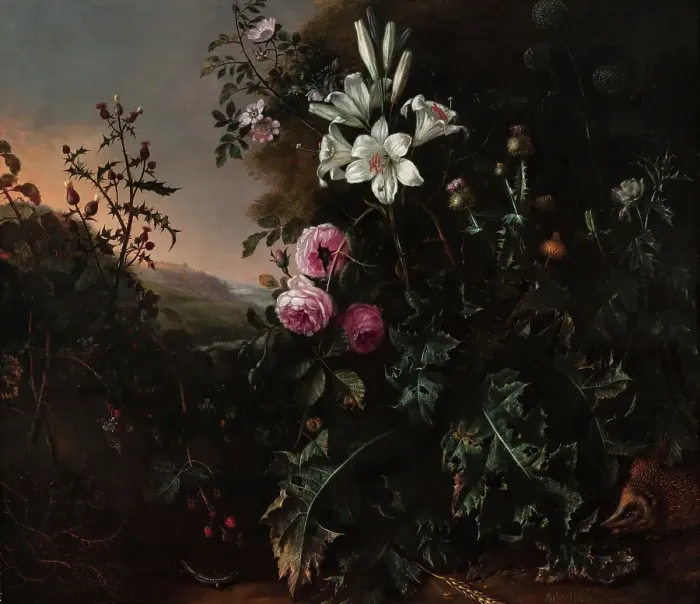 Framed Print : Still Life, about 1670. Creator: Matthias Withoos Framed Print : Still Life, about 1670. Creator: Matthias Withoos