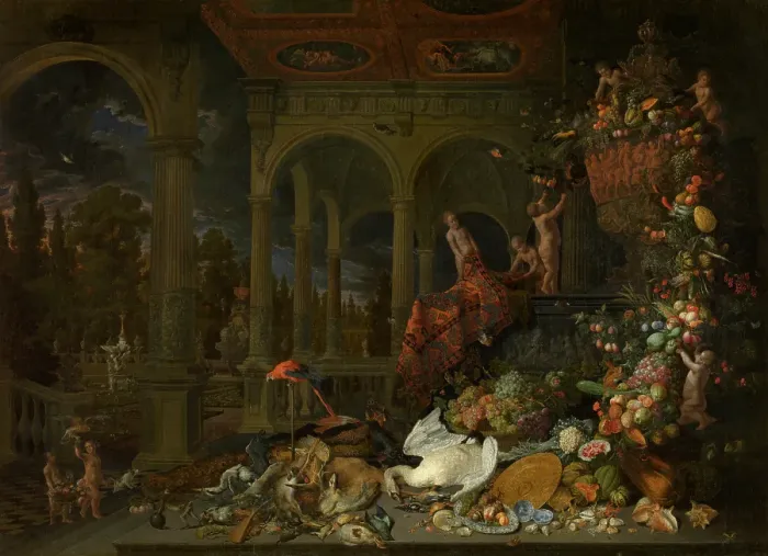 Framed Print : Still Life, 1680. Creator: Peeter Gysels Framed Print : Still Life, 1680. Creator: Peeter Gysels